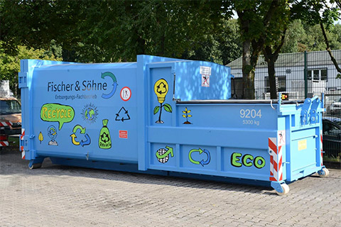 Fischer & Söhne erweitert das Containerangebot für seine Kunden um Presscontainer der neusten Generation