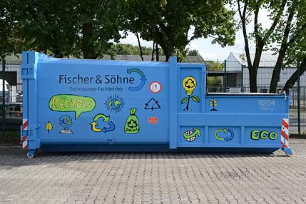 Fischer & Söhne erweitert das Containerangebot für seine Kunden um Presscontainer der neusten Generation